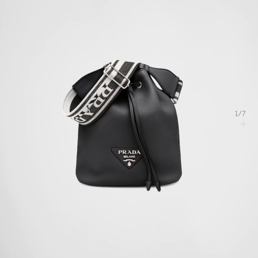 Prada leather bucket bag
